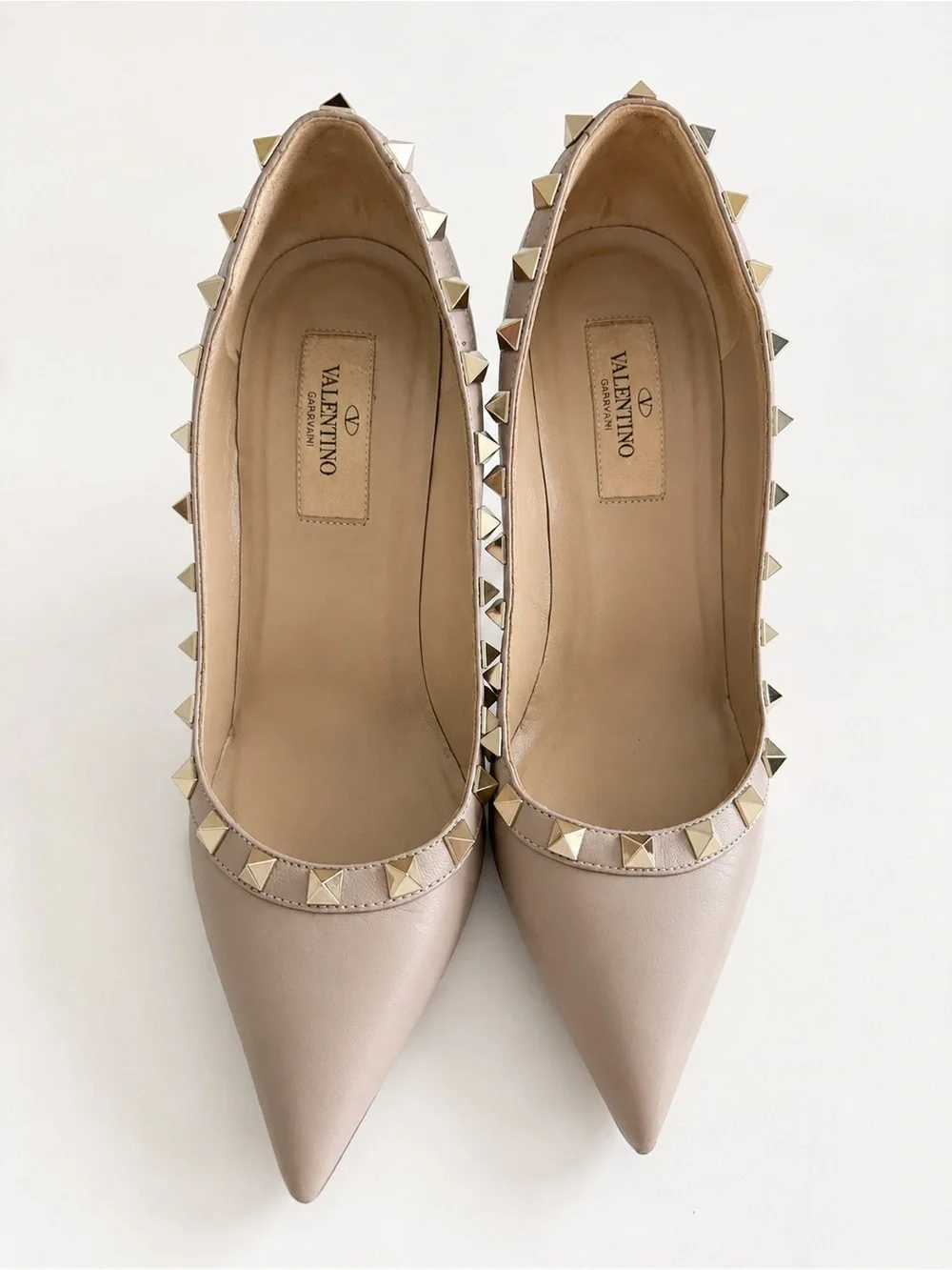 Authentic Valentino Garavani Rockstud Pumps | Nude Leather | EU 35.5
